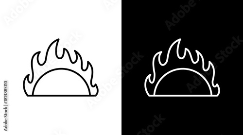 Solar Flare White Icon Set Design