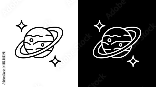 Mercury Orb White Icon Set Design