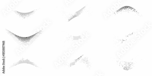 Abstract geometric patterns and textures in grayscale