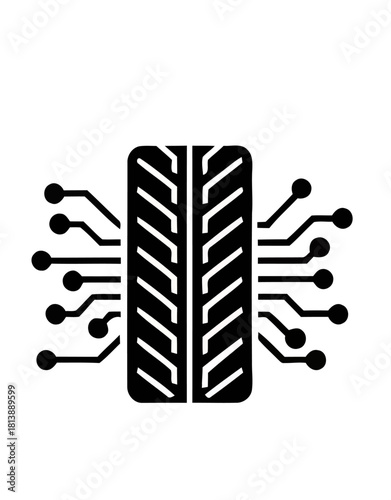 Artificial intelligence and machine learning technology icons set