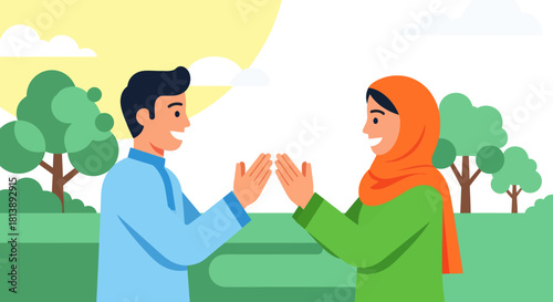 People Embracing in an Outdoor Park Celebrating Friendship and Connection