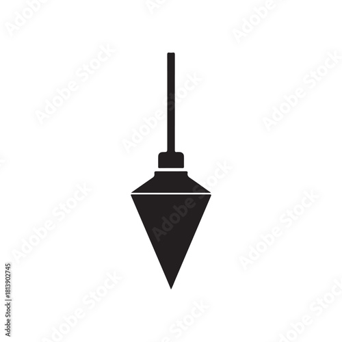 Plumb bob icon silhouette vector flat illustration design on white background