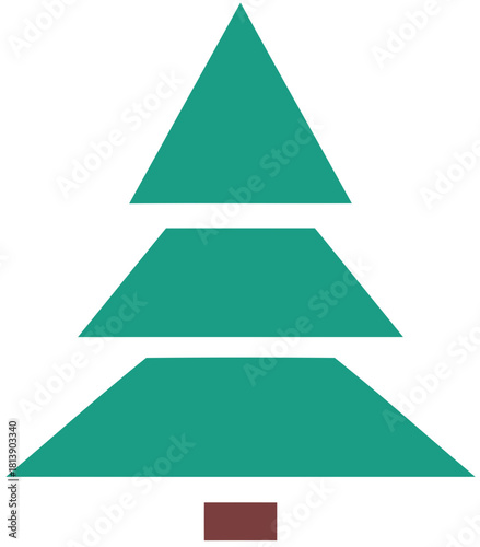 Simple Vector Illustration of a Christmas Tree Design