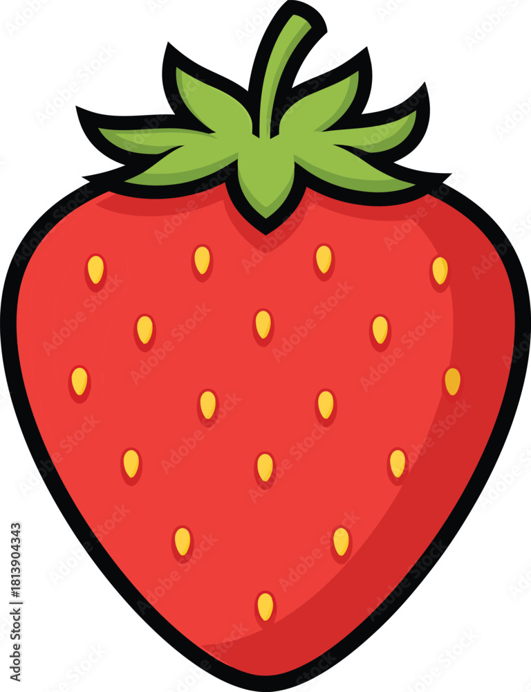 Obraz premium strawberry vector illustration