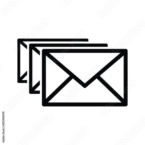 Stack of envelopes icon, representing multiple emails or messages