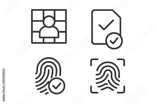Biometric fingerprint scanning and document verification for digital security and identification