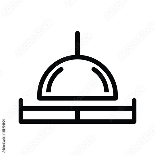 Cloche food cover icon isolated on