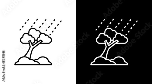 Rainforest White Icon Set Design