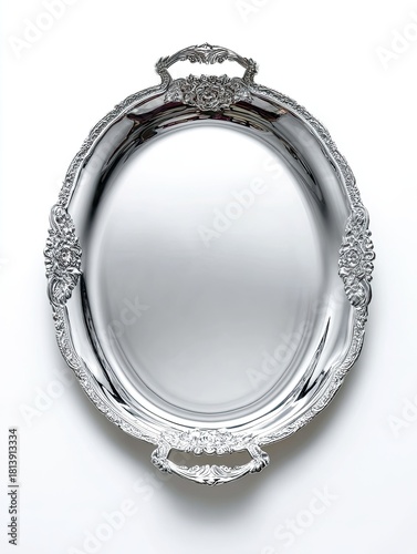 Oval, decorative serving tray