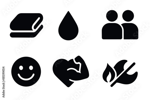 Bold minimalist icons for modern design projects and branding inspiration