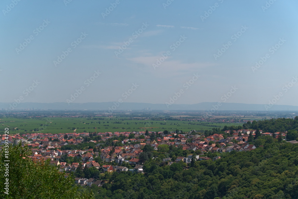 Fototapeta premium View on beautiful landscape with a town