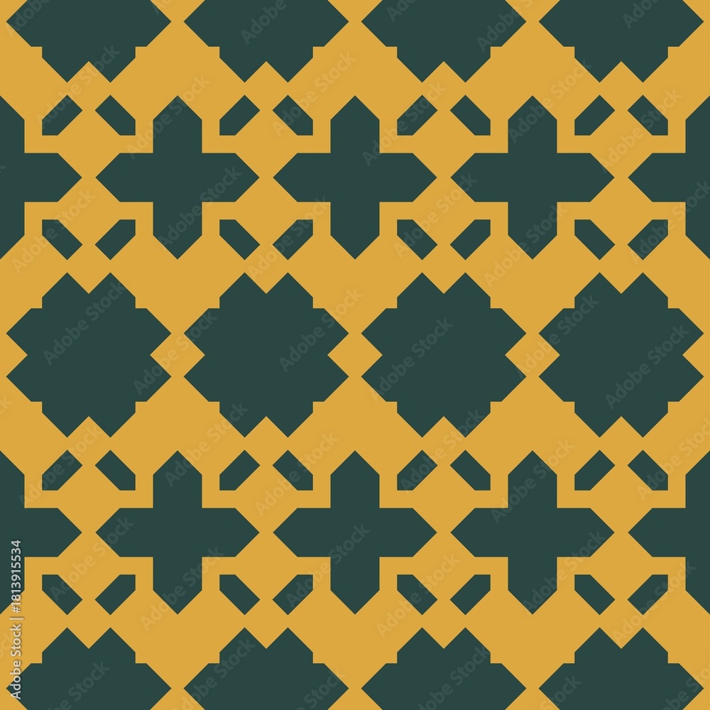Obraz premium Seamless geometric pattern with a red cross symbol for a medical web design element