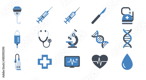 A Comprehensive Set of Medical and Scientific Vector Icons.