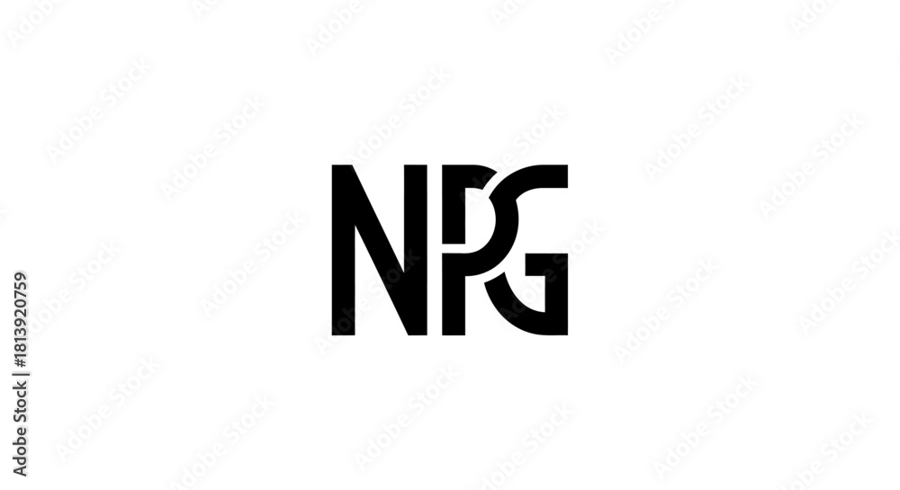 Obraz premium Elegant initial based logo design featuring the letters N P G in a modern style