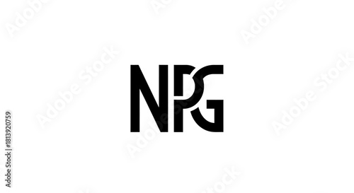 Elegant initial based logo design featuring the letters N P G in a modern style
