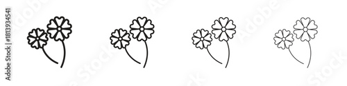 Flowers icon line icon. linear style vector symbols collection on white background