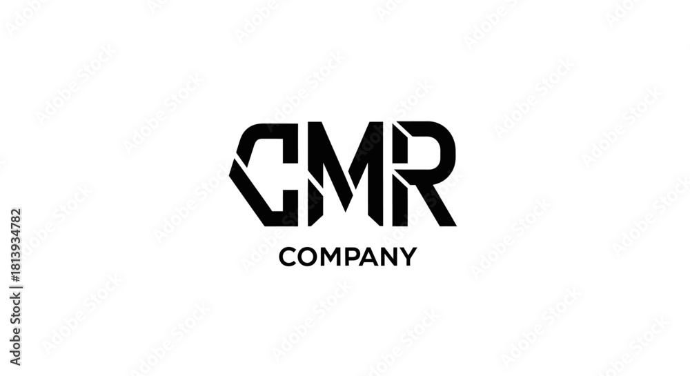 Fototapeta premium Modern and professional CMR company logo for business brand identity solutions
