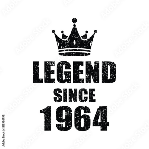 Celebrate a vintage legend with this cool design, a perfect gift for someone born in 1964 and still rocking it with style and a touch of royalty