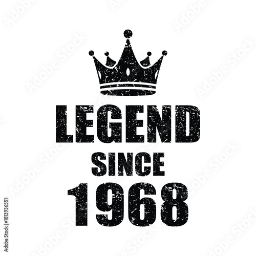 Celebrate a legendary 1968 birthday with this vintage crown design, perfect for t-shirts, posters, and unique gifts to honor a classic year