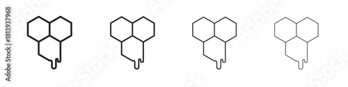 Honeycombs icon line icon. linear style vector symbols collection on white background