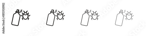 Insecticide icon line icon. linear style vector symbols collection on white background