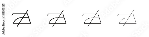 No ironing icon line icon. linear style vector symbols collection on white background