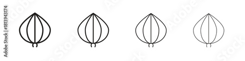 Onion icon line icon. linear style vector symbols collection on white background
