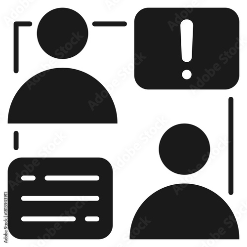 Discussion Assistant Glyph Icon