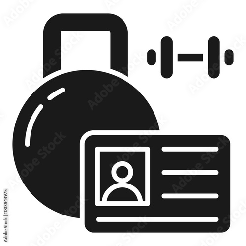 Gym Membership Glyph Icon