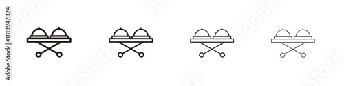 Room service icon line icon. linear style vector symbols collection on white background