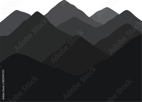 Abstract Digital Low Poly Mountain Landscape — Moody Atmospheric Blue Gradient