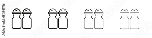 Salt and pepper icon line icon. linear style vector symbols collection on white background