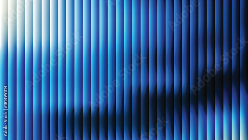 Blue gradient abstract background with ribbed glass effect. Futuristic fractal glass background with soft wave and glow. Perfect for tech branding, poster, product presentation, advertisement designs