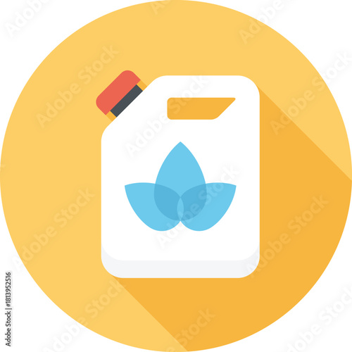 Modern biofuel flat line vector illustration icon design concept. Icon for mobile and web graphics. Flat symbol, logo creative concept. Simple and clean flat pictogram