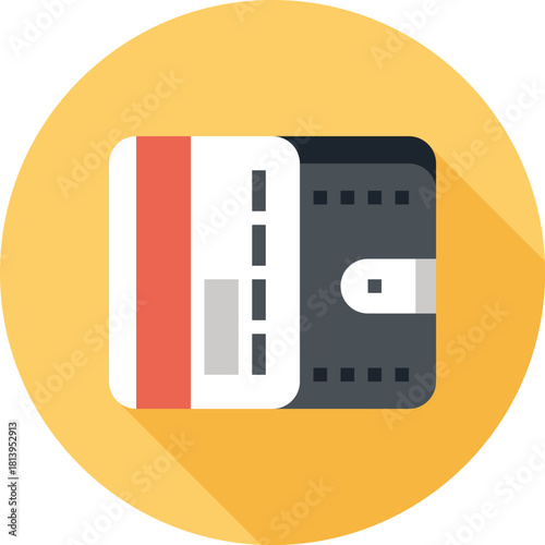 Modern credit card flat line vector illustration icon design concept. Icon for mobile and web graphics. Flat symbol, logo creative concept. Simple and clean flat pictogram