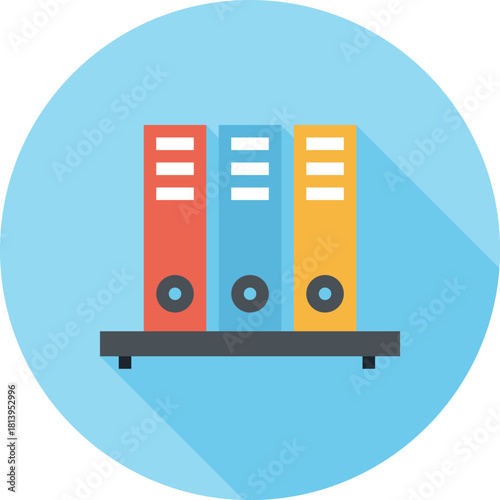Modern archives flat line vector illustration icon design concept. Icon for mobile and web graphics. Flat symbol, logo creative concept. Simple and clean flat pictogram
