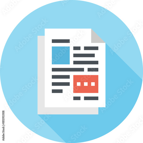 Modern paperwork flat line vector illustration icon design concept. Icon for mobile and web graphics. Flat symbol, logo creative concept. Simple and clean flat pictogram