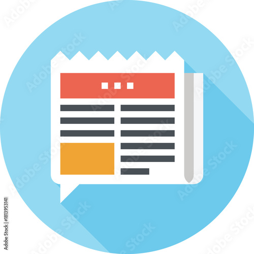 Modern speech bubbles flat line vector illustration icon design concept.