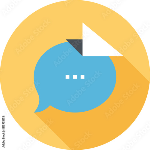 Modern speech bubbles flat line vector illustration icon design concept.