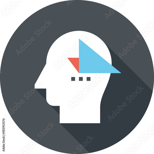 Modern imagination flat line vector illustration icon design concept. Icon for mobile and web graphics. Flat symbol, logo creative concept. Simple and clean flat pictogram