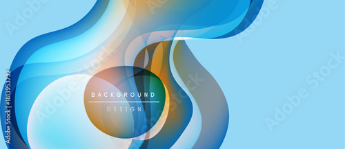 Abstract flowing shapes, vibrant colors, dynamic composition. Modern design element for backgrounds, presentations, graphics. Smooth gradients create visual interest.