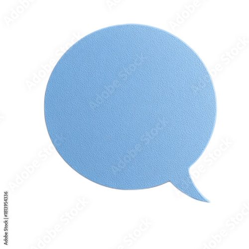 Isolated Blue Speech Bubble with Soft Edges on a Contrasting Background for Graphic Design and Communication Themes