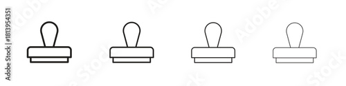 Stamp icon line icon. linear style vector symbols collection on white background