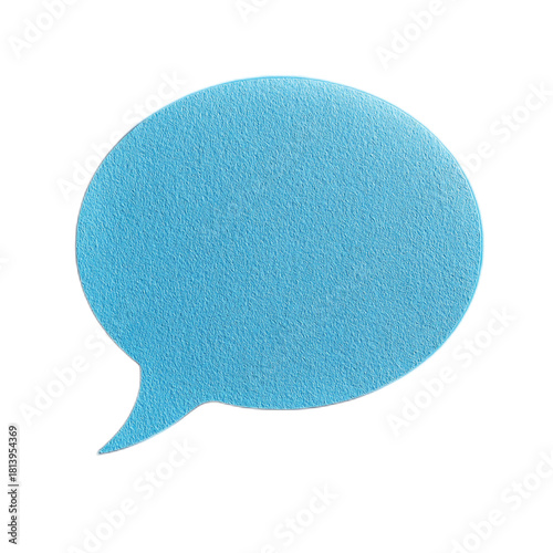 Isolated Light Blue Speech Bubble on Contrasting Background for Creative Communication Design