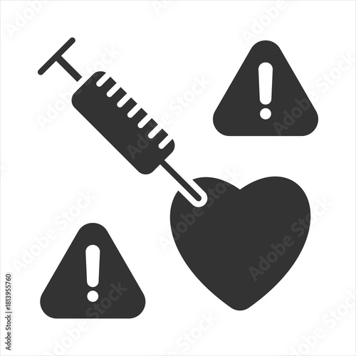 Side Effect Glyph Icon Vector Illustration