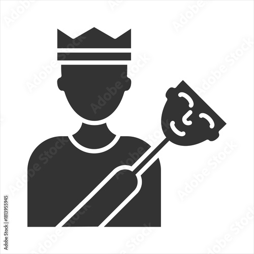 Imposter Syndrome Glyph Icon Vector Illustration