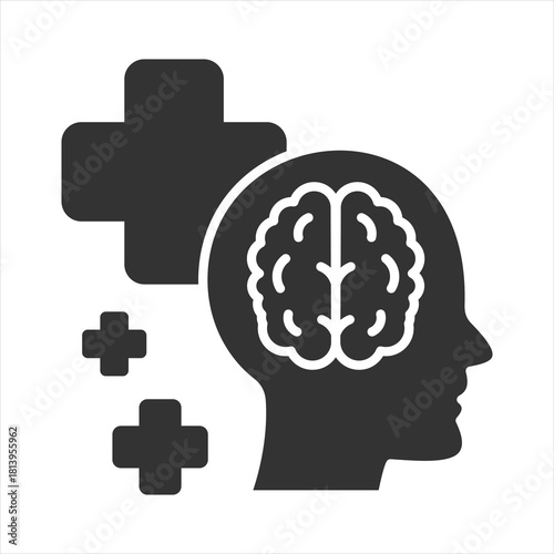 Psychiatrist Glyph Icon Vector Illustration