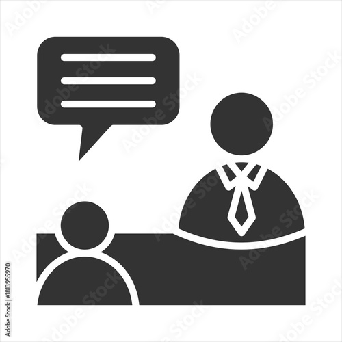 Counselor Glyph Icon Vector Illustration