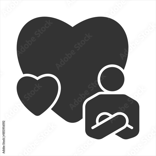 Self Care Glyph Icon Vector Illustration
