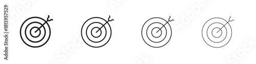 Target icon line icon. linear style vector symbols collection on white background